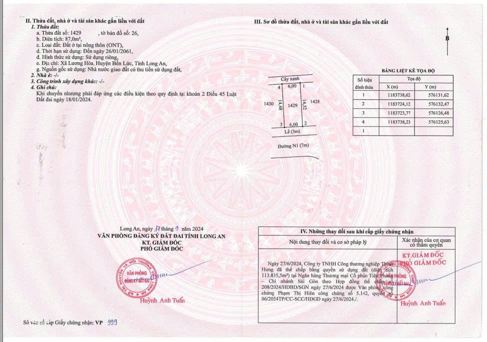 Bán đất khu dân cư the solia 87m2 giá 1.86 tỷ.  0908 555 ***