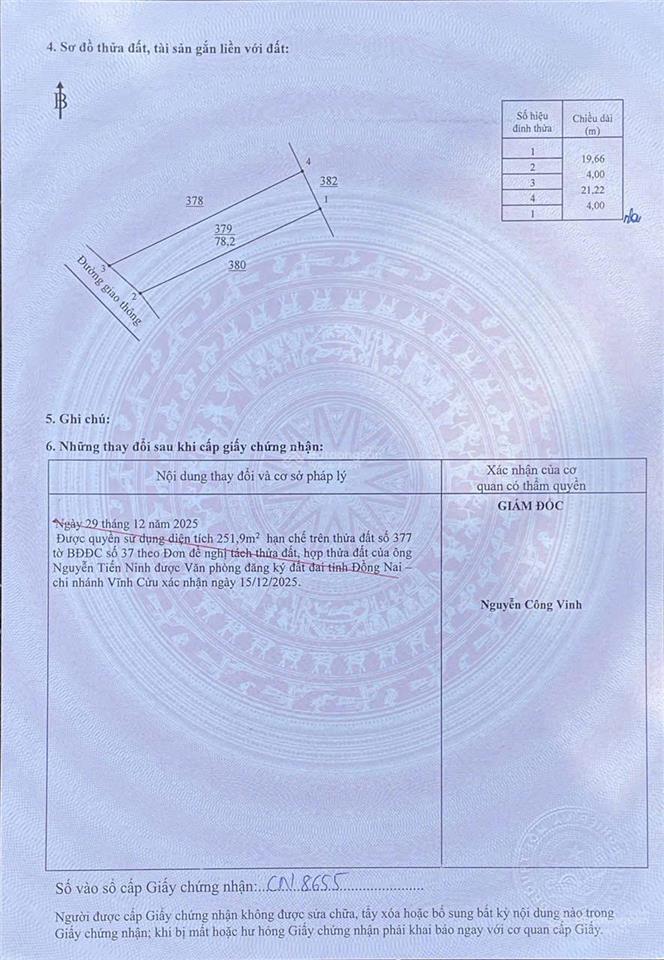 Bán đất đẹp, 1,25 tỷ, 81.8m2 tại cây quéo, thạnh phú, vĩnh cửu, đồng nai