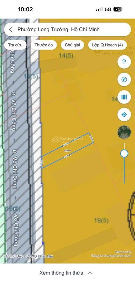 Đất nền 130m² mặt tiền võ chí công cạnh công nghệ cao  trường đại học | 60tr/m2.