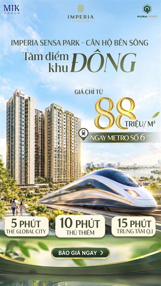 Imperia sensa park căn hộ ven sông hiếm có tại khu đông