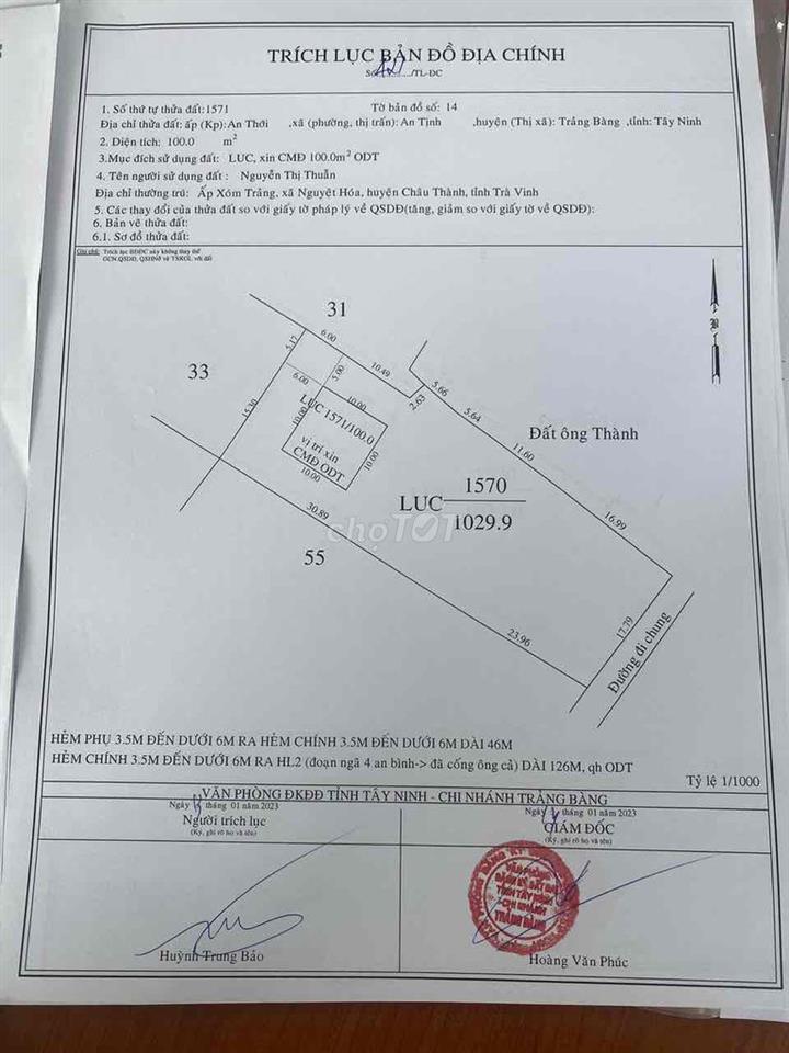 Chính chủ cần bán đất