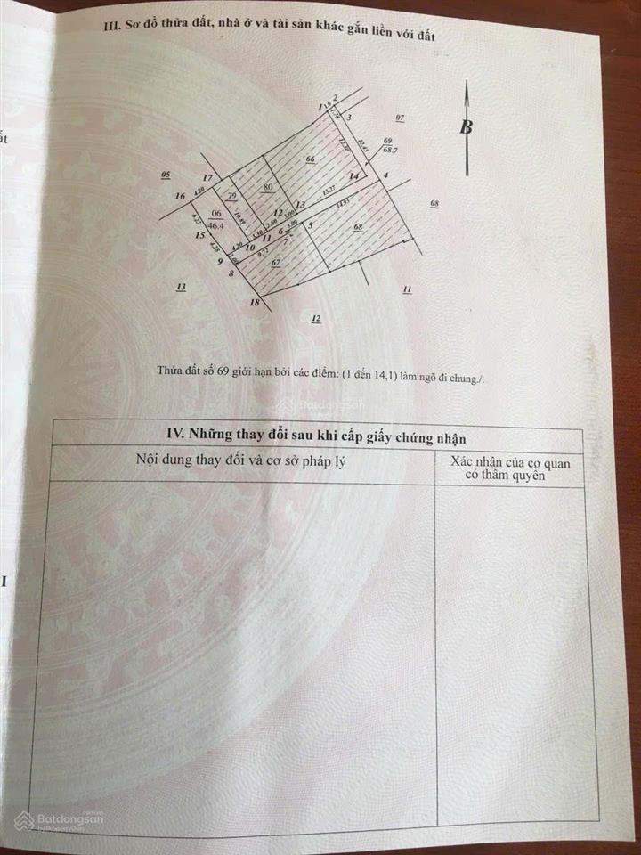 Bán đất thổ cư đại cát 2 bắc từ liêm  lô góc 2 mặt thoáng  dt 46,4m2  mặt tiền 4,3m