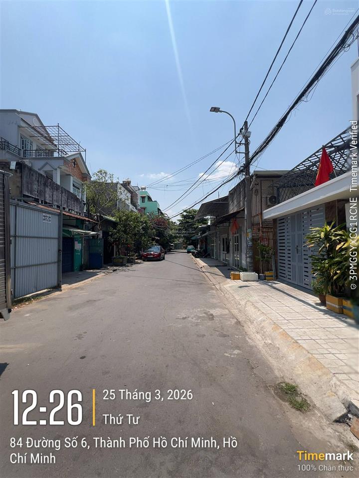 Hàng hiếm, nền đất 5.5 tỷ mặt tiền đường số 6 p.hbc, ngay sát chợ bình triệu, đại học luật