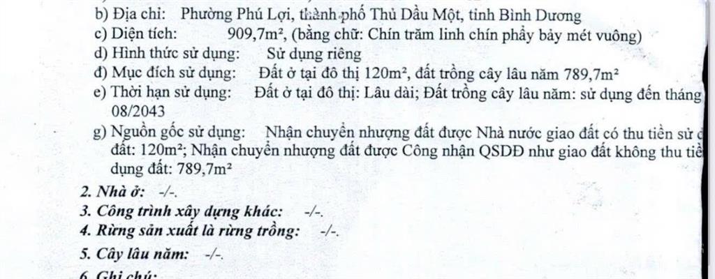 Giảm 2 tỷ bán đất xây biệt thự hẻm 288 đường huỳnh văn lũy  phú lợi
