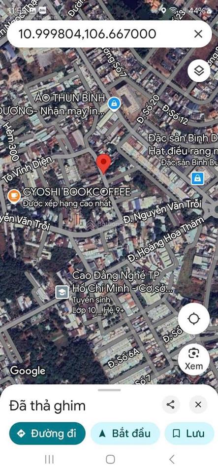 Giảm 1 tỷ bán rẻ đất mặt tiền đường tô vĩnh diện phường phú lợi  hcm
