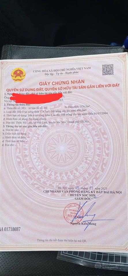 Đất đất thổ cư phân lô gần đường lớn giá rẻ 3.78 tỷ