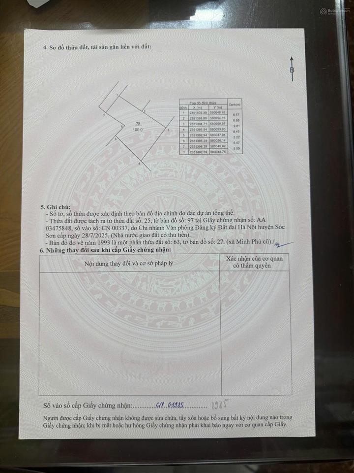 Đất nền 100m2 bán tại đường 35, minh phú, sóc sơn, 1,89 tỷ vnd