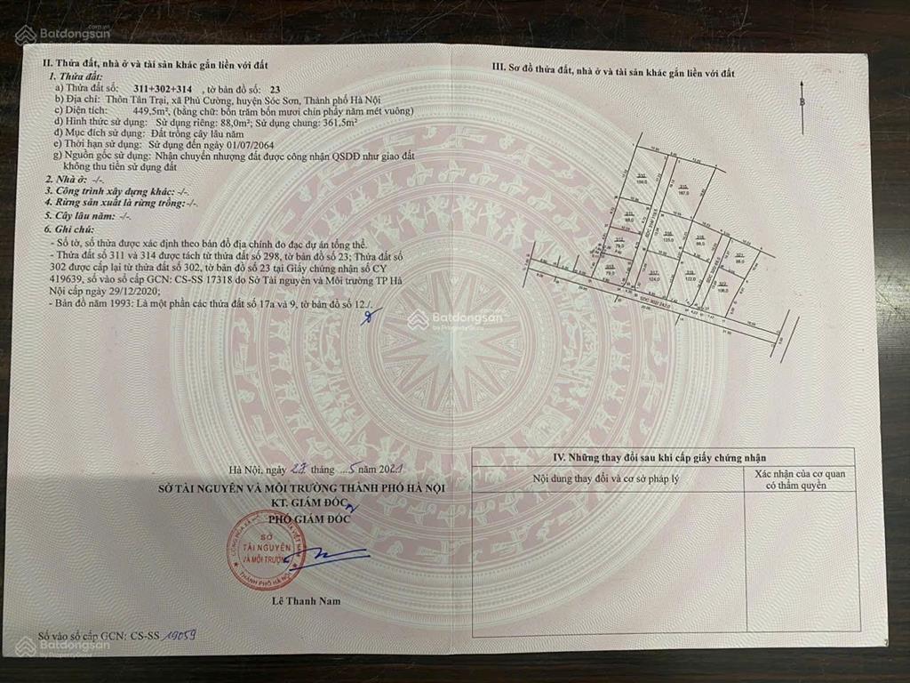 Bán đất gần sân bay nội bài, ô tô vào đất, dt 88m2 giá rẻ 1,26 tỷ