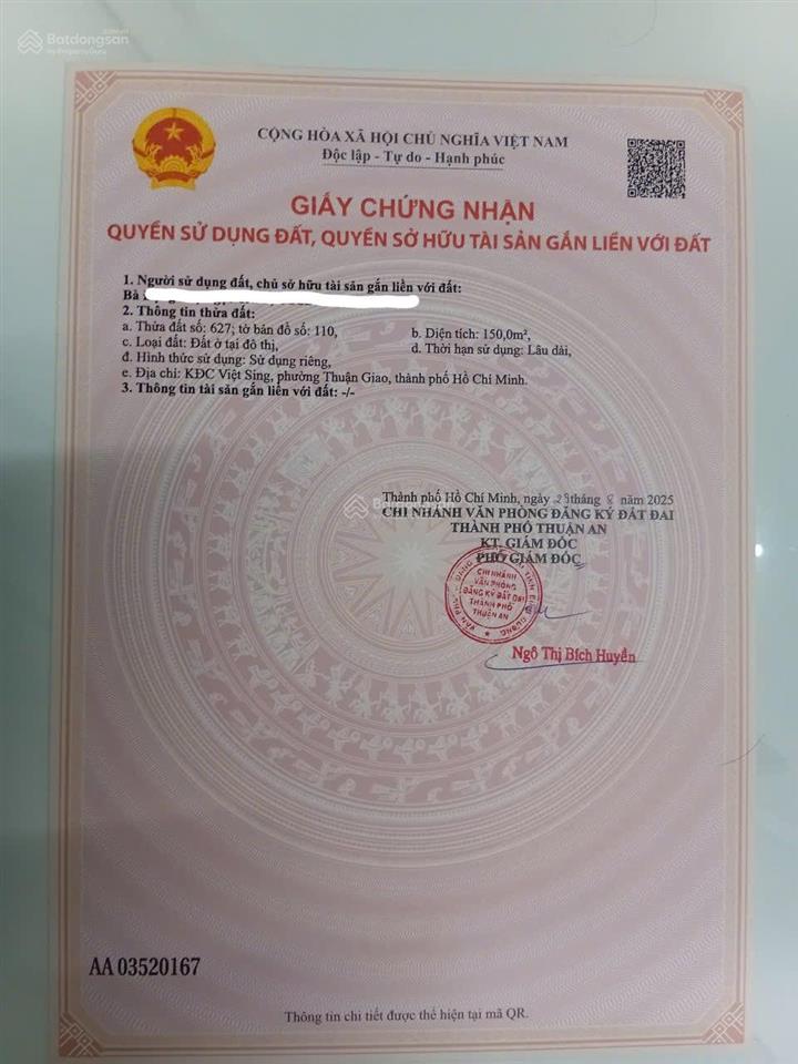 Bán nhà mặt phố 150m2, 6,4 tỷ tại thuận giao, thuận an, bình dương