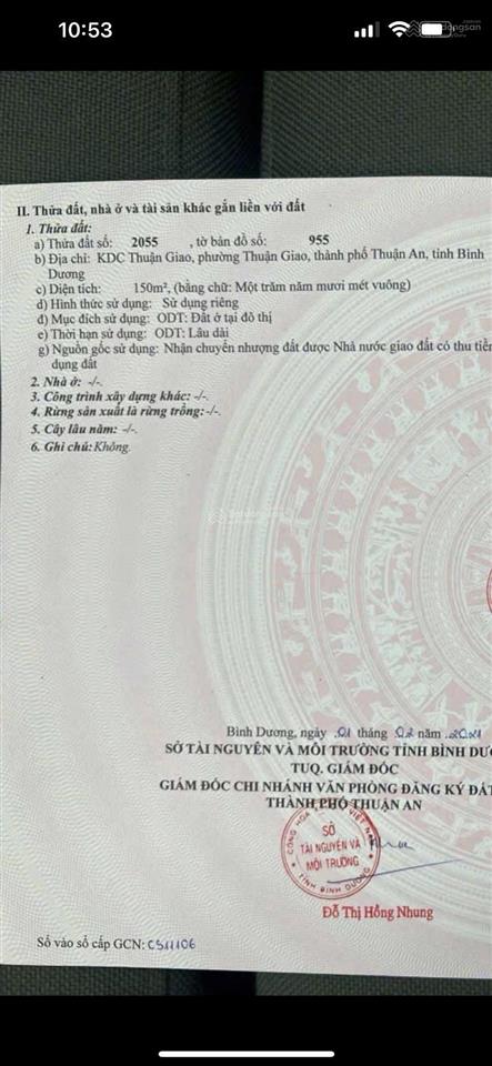 Bán nhà mặt phố, 4 tỷ950 triệu 150m2, tại khu dân cư thuận giao, đường mỹ phước tân vạn