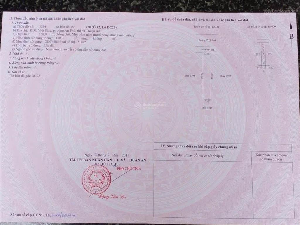 Bán đất đường d9, phường an phú, thành phố thuận an, giá cực chất chỉ với 4,8 tỷ, 150m2