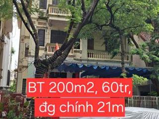 HIẾM CÓ! CHO THUÊ BIỆT THỰ KD NHÀ HÀNG, CAFE, VP ĐƯỜNG 21M LINH ĐÀM – VỈA HÈ 6M SẦM UẤT