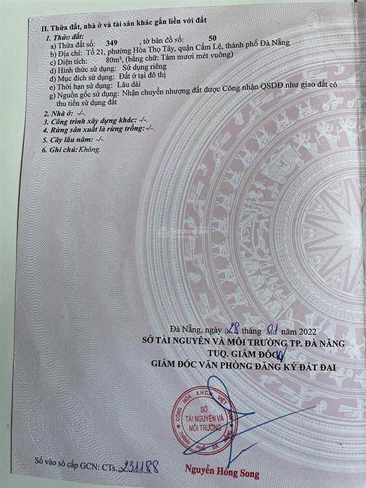 Bán nhà riêng tại đường nguyễn như đỏ, hòa thọ tây, cẩm lệ, đà nẵng, 3,45 tỷ, 80 m2 giá tốt uy tín