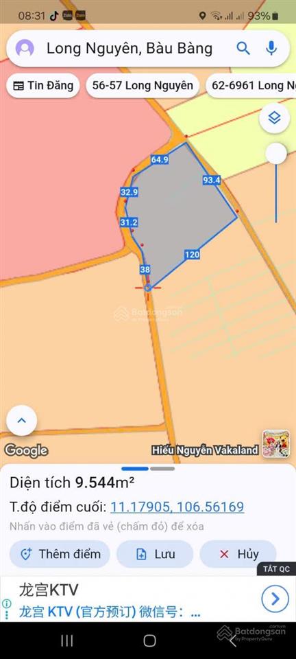 Ngộp, cần bán lô đất đẹp 2 mt 9400m2 long nguyên, bàu bàng. giá 8.5 tỷ tl