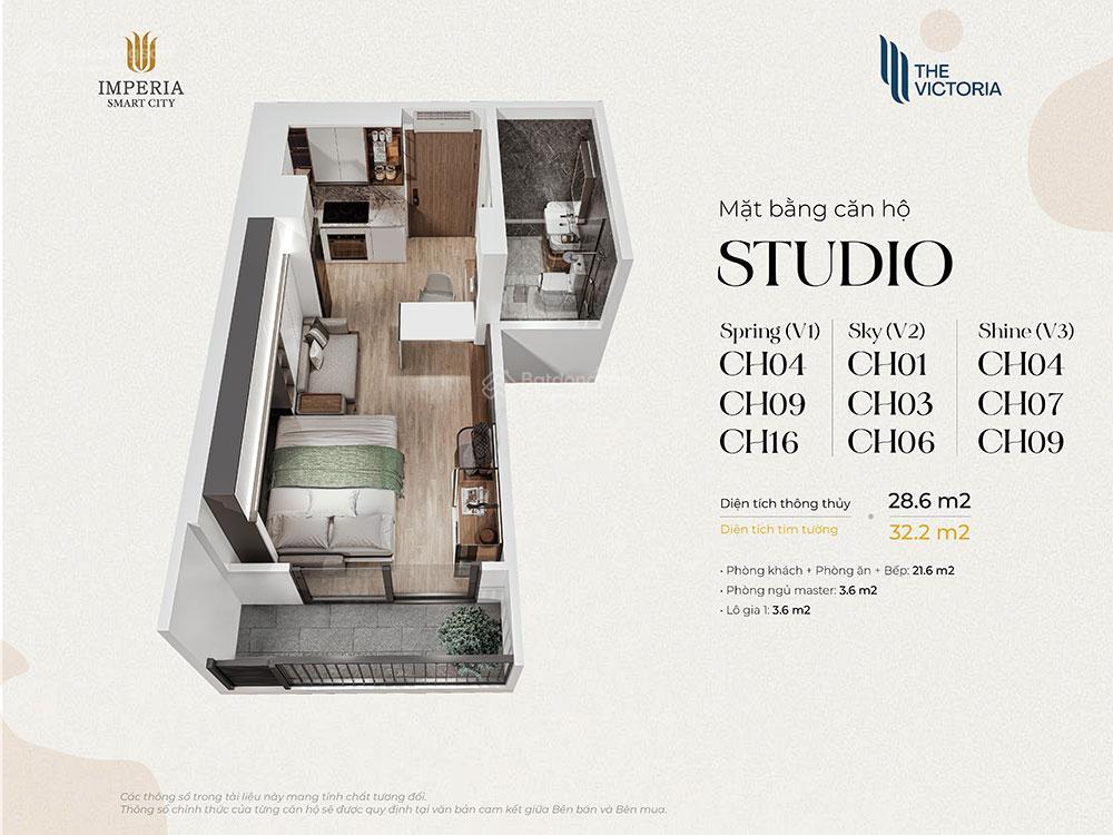Tôi chính chủ cần bán gấp căn hộ studio 2,2 tỷ toà v1 victoria