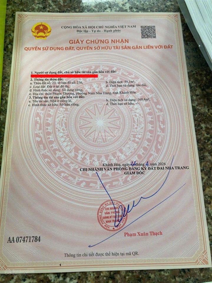 Bán nhà 3 tầng đường tỉnh lộ 3 phường nam nha trang, khánh hoà