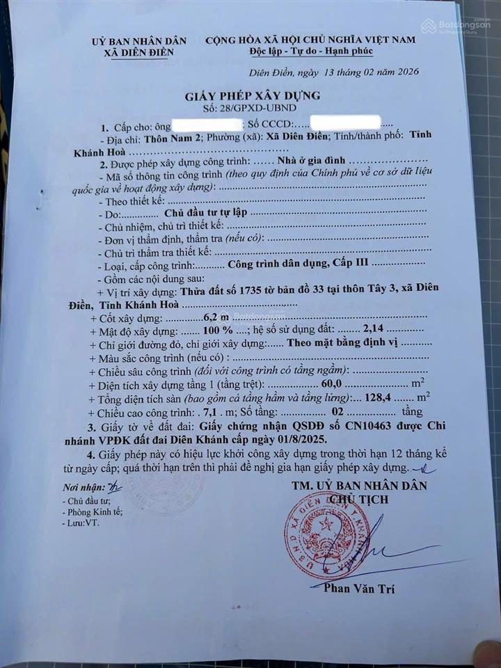 Nhà đẹp mới xây full nội thất giá rẻ tại diên sơn, diên khánh