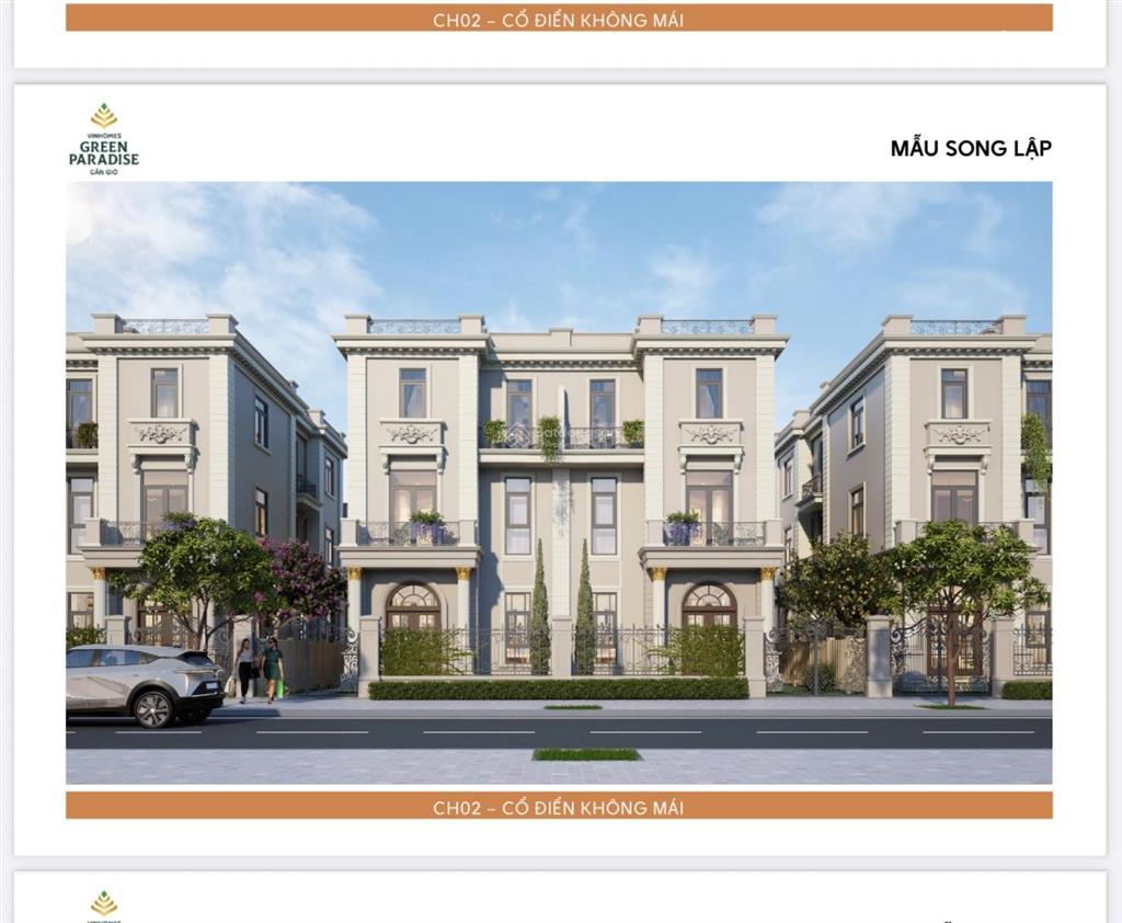 Bán bt ở vinhomes green paradise, 25 tỷ, 189m2, 3 tầng, mặt tiền 10m, cực chất!