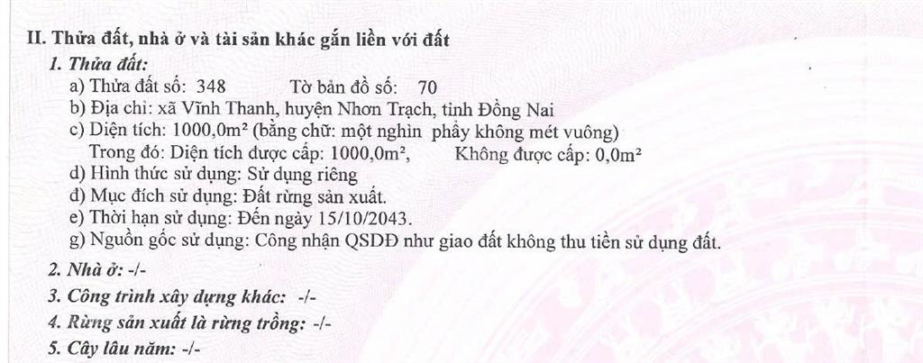 Bán đất gần đường liên cảng, vĩnh thanh, nhơn trạch, đồng nai, 900 nghìn / m2, 9.531m2 giá ưu đãi