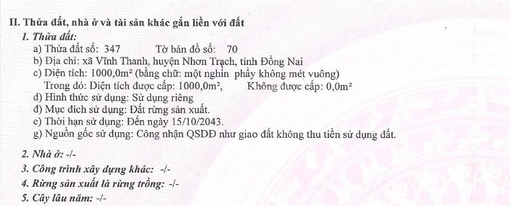 Bán đất gần đường liên cảng, vĩnh thanh, nhơn trạch, đồng nai, 900 nghìn / m2, 9.531m2 giá ưu đãi