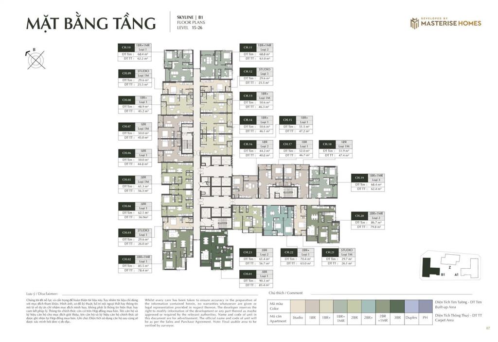 Cần bán căn hộ trục 18 toà b1 skyline lumiere prime hill cổ loa