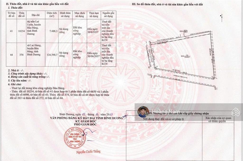 Bán 13,879. (13,8 ha ) đất 3mt kcn bàu bàng . giá tốt