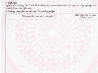 Bán lô đất cụm cn hải sơn. tiếp nhận sang chiết hóa chất, sơn tỉnh điện, xi mạ công đoạn