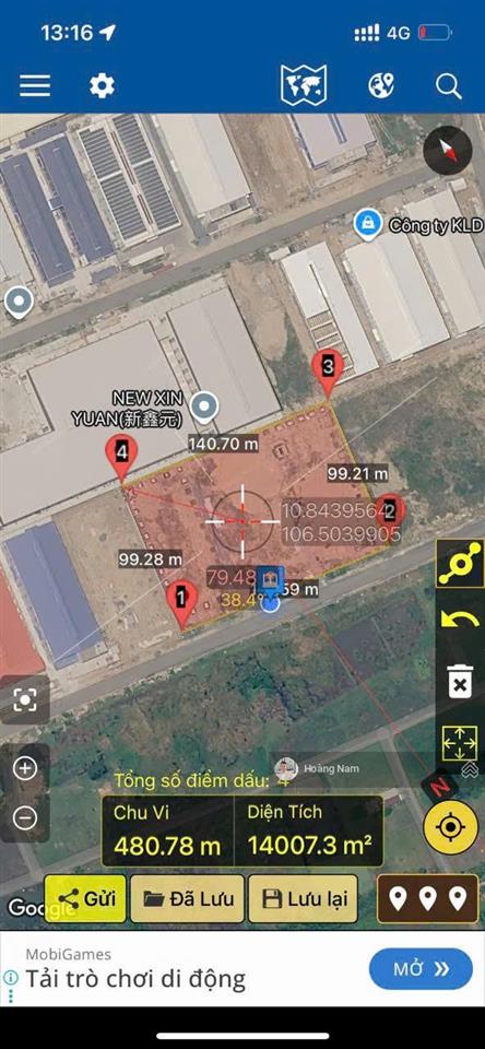 Bán đất sổ sẵn hơn 1,4ha kcn nam thuận, giá tốt
