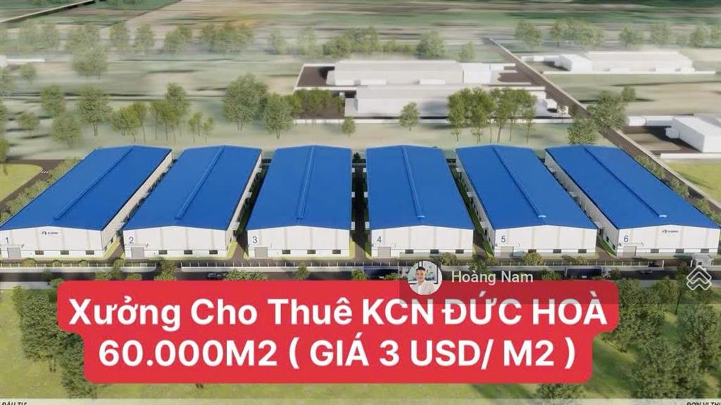 Cho thuê xưởng mới 100%. dt 6 ha. có cho thuê lẻ