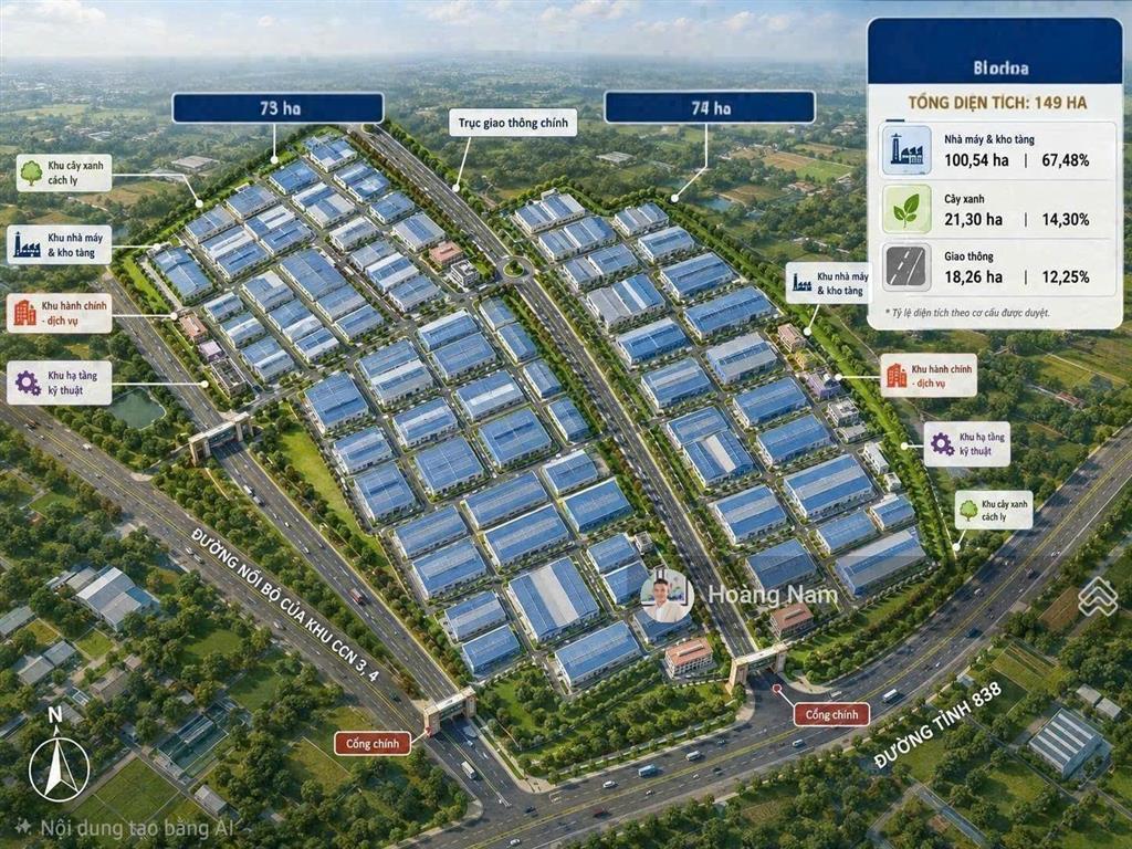 Cần chuyển nhượng 2 cụm cn thời hạn 70 năm. tổng 149 ha. giá tốt