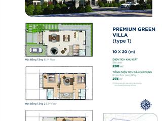 Chỉ thanh toán 3.85 tỷ (30%) quý khách đã sở hữu biệt thự song lập 10x20m elite 2 dự án aqua city