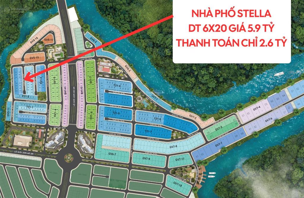 Cắt lỗ nhà phố 6x20m stella aqua city. giá chỉ 5.9 tỷ bao toàn bộ phí sang tên