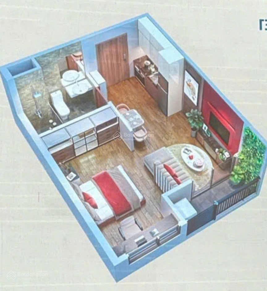 Tôi cần bán gấp căn hộ thiết kế 1pn 33,5m2 thông thủy, nội thất full giá chỉ 2,590 tỷ sổ đỏ lâu dài
