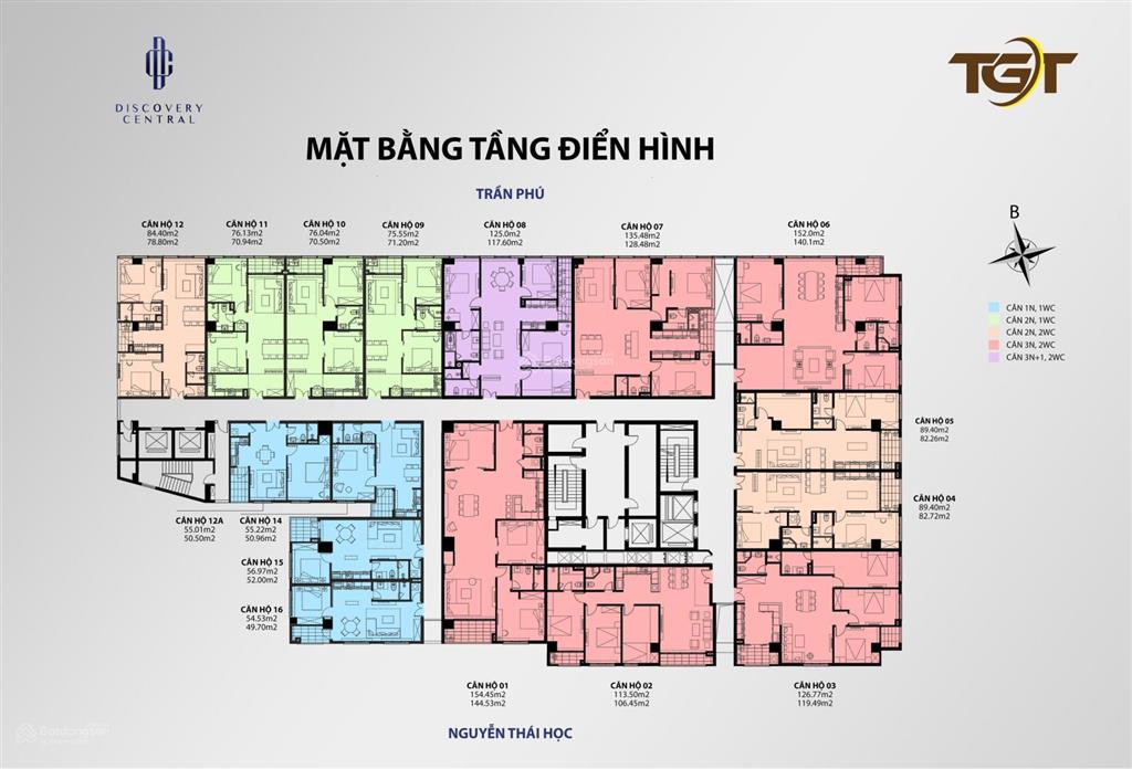 Cđt mở bán căn 1pn tại cc discovery central 67 trần phú. ck 1  3%, miễn phí 24 tháng dịch vụ