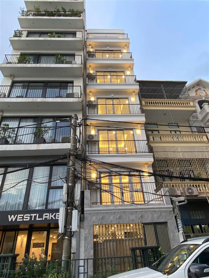 Bán nhà 8 tầng 75m2  lạc long quân, tây hồ  oto đỗ cửa  thang máy  giá 26 tỷ