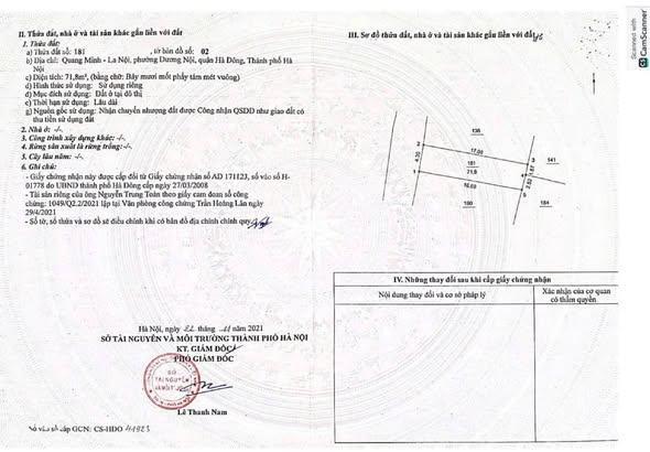 Bán lô đất thổ cư mặt đường la nội, dương nội, mặt kinh doanh sầm uất ô tô tránh nhau, giá tốt