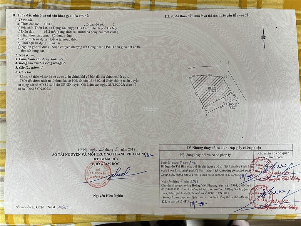 Tôi cần bán lô đất thôn lở, đặng xá, gia lâm, ô tô 7 chỗ vào