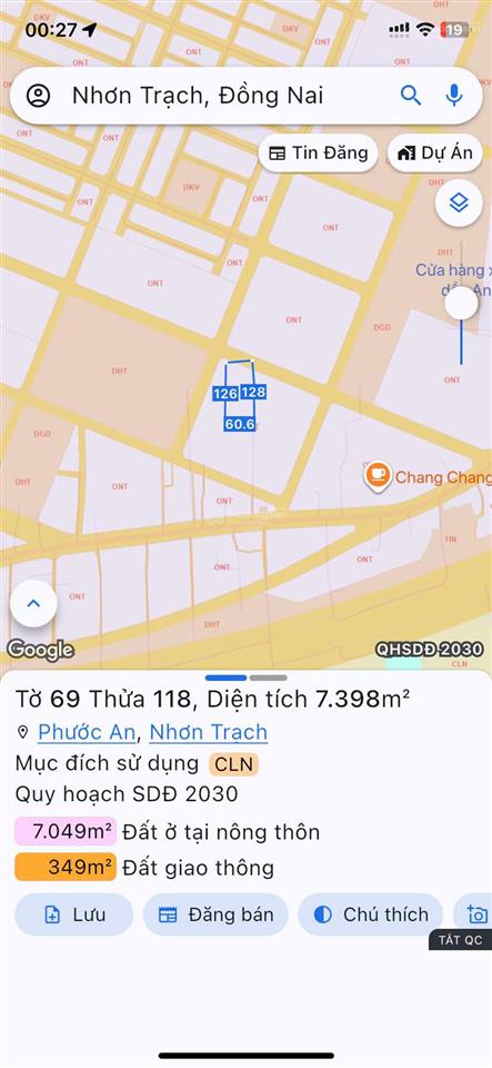 Bán đất 3ha tại hùng vương ont, phước an, nhơn trạch, 65 tỷ vnd, hàng hiếm! chỉ 2tr xíu/m2