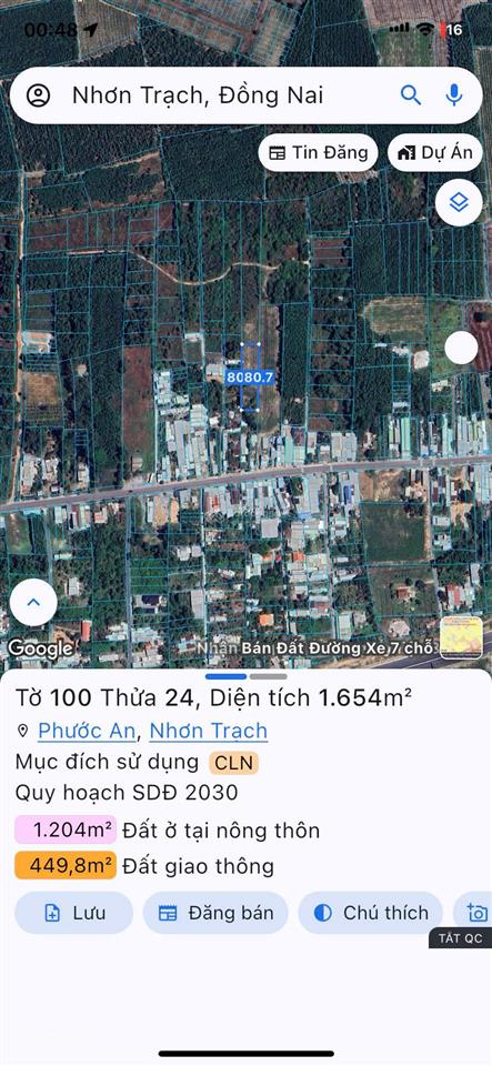 Bán đất 3ha tại hùng vương ont, phước an, nhơn trạch, 65 tỷ vnd, hàng hiếm! chỉ 2tr xíu/m2