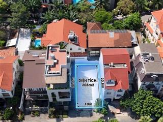 Bán nhanh khuôn đất vip compound eden, p. thảo điền. dt 10x20,8 cn 208m2. giá chỉ 64 tỷ