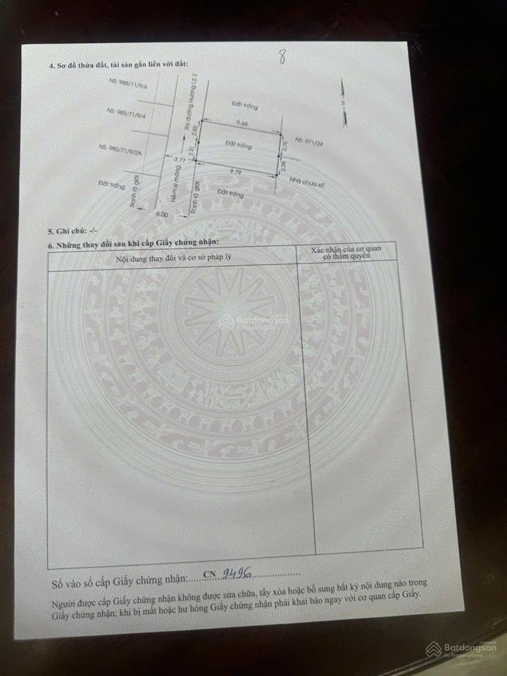 Bán cặp đất hương lộ 2, sổ chính chủ. dt 5x10m2 vuông vắn, hẻm xe hơi quay đầu, giá 4.25 tỷ