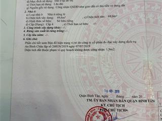 Gần chợ gò xoài hẻm 5m đường số 2 dt 4x13 ( 1 trệt 1 lửng ) giá 4tỷ650 tl