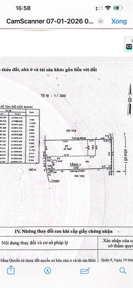 Bán đất mặt tiền kinh doanh hẻm 7 đường 182 q9 dt 80m2 giá 6,2ty