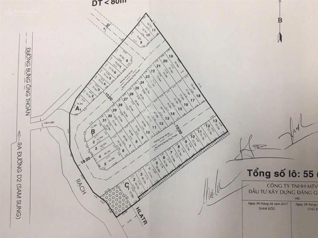 Bán đất kdc samsung bưng ông thoàn quận 9 cũ