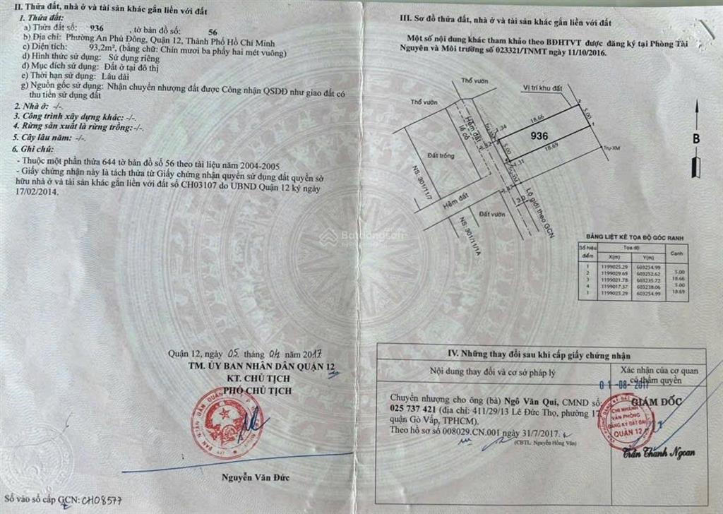 Hàng hiếm đất ngang 5m hẻm 301 đường vườn lài, gần cầu sắt apđ
