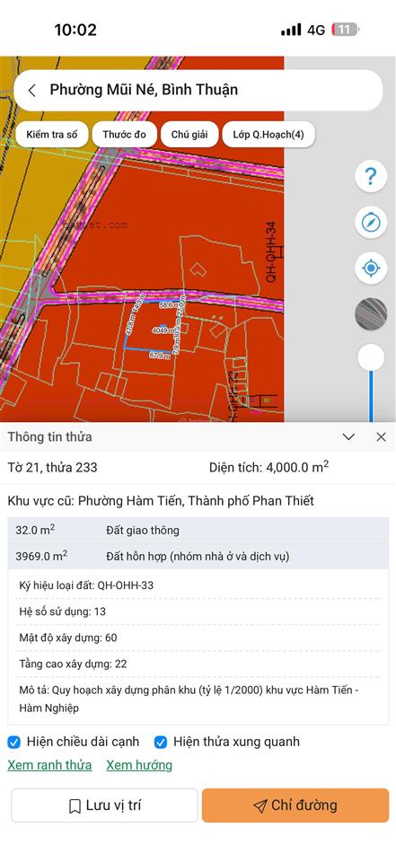 Bán 4.000m² đất view biển phường mũi né
