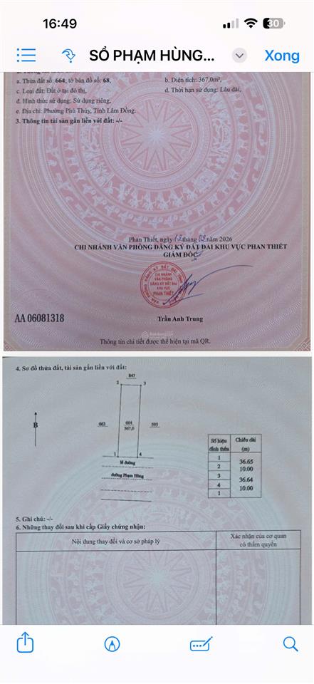 Bán đất biệt thự mặt tiền phạm hùng  trung tâm phú thủy