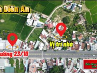 Bán đất có nhà cấp 4 diên an kế bên đường 23/10, đường betong 35m, chỉ 10p ra biển, giá 1,499 tỷ