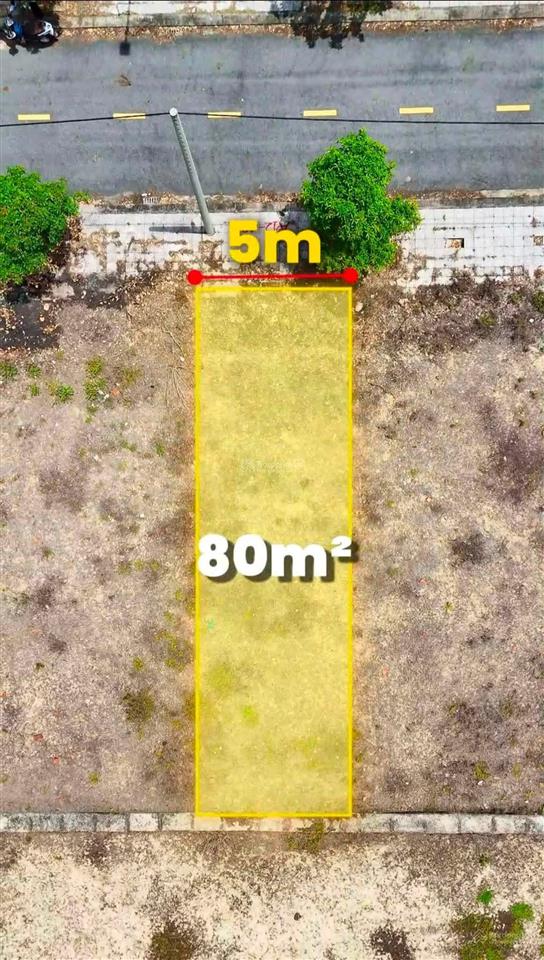 Đường trải nhựa 5,5m 80m2 cách fpt 4km, giá chỉ 1,9 tỷ