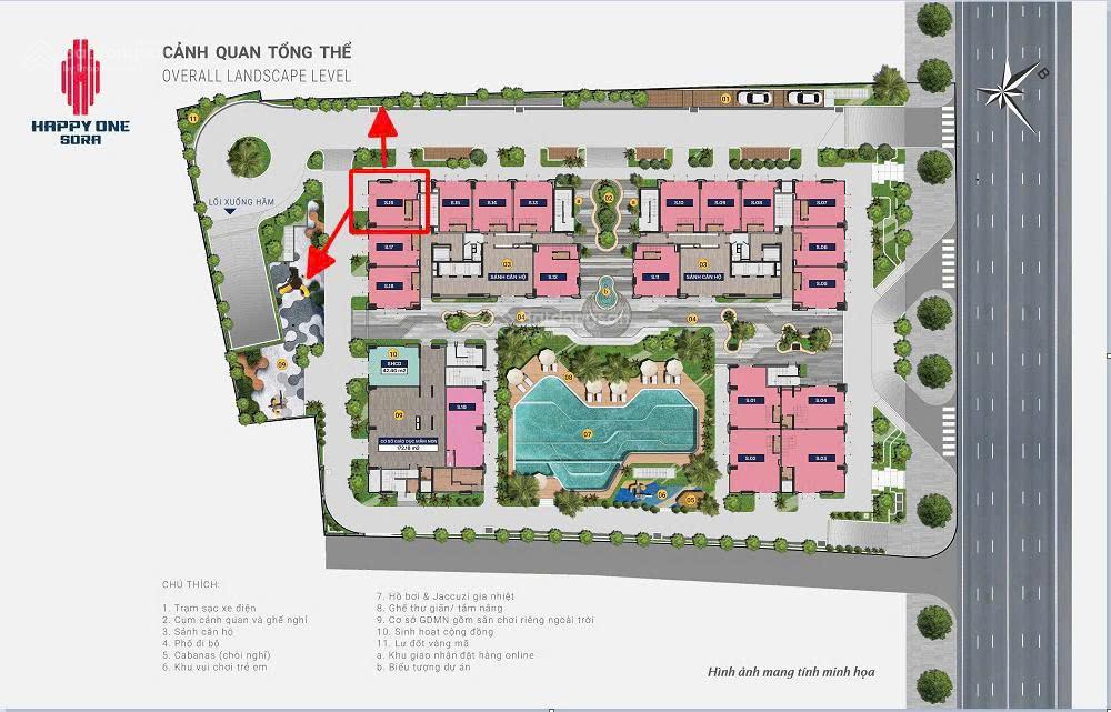 Bán shophouse s.162 mặt tiền, dt 158m2, 3 tầng, happy one sora, giá 8,5 tỷ bao thuế phí